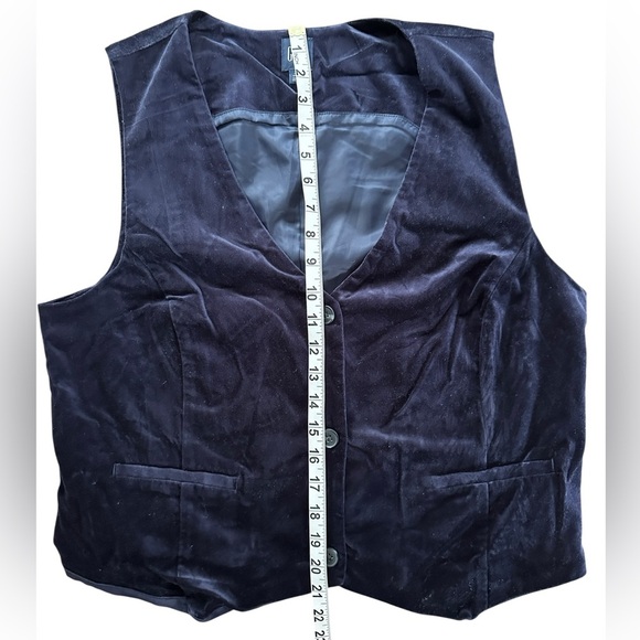 Gap Navy Velvet Vest – Size L Tall - Picture 4 of 8
